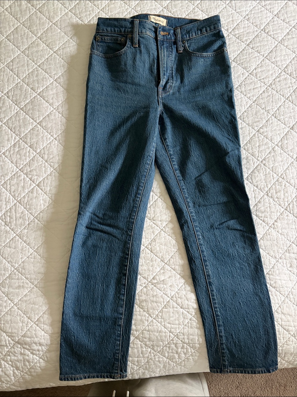 Madewell Dark Blue Vintage Straight-Leg Jeans